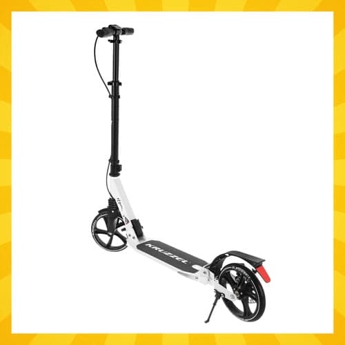 Fällbar scooter 20 cm gummihjul ABEC-9 skivbroms+fotbroms 10+