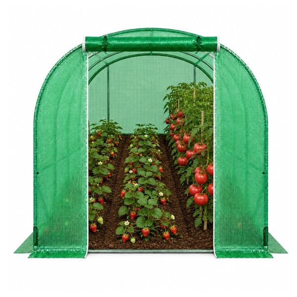 Växthustunnel polytunnel 30 m² 10x3x2 m UV12 PE 140 g/m²