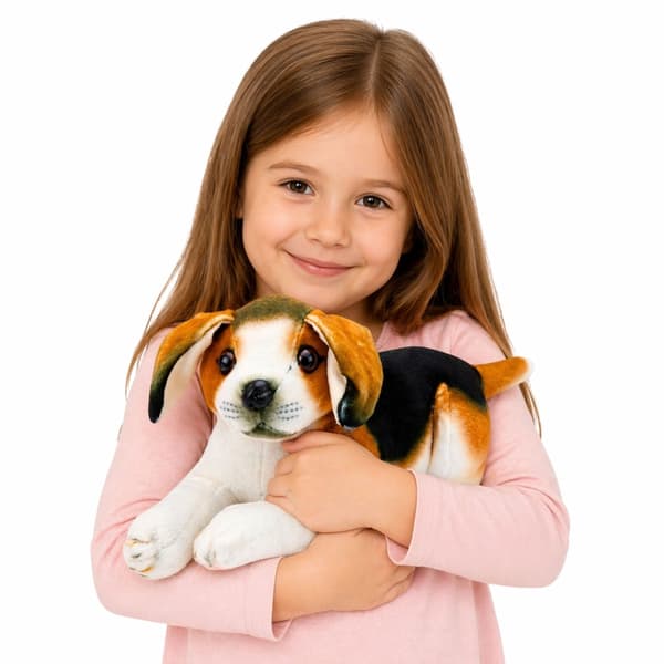 Krammedyr beagle hund 25 cm blød krammedyr
