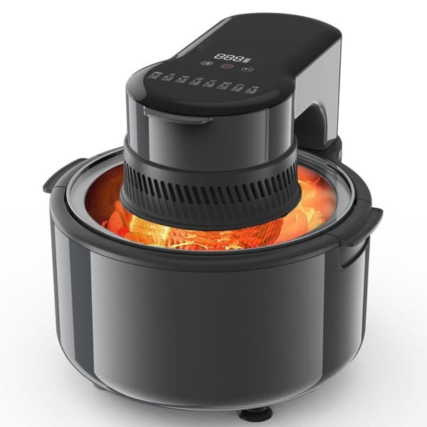 Öljytön airfryer 5 l 1200 W musta LCD-touch ja ikkuna