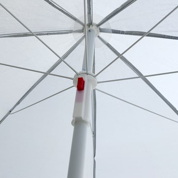 Haveparasol 150 cm UPF 50+ sølvbelagt inderside sammenklappelig Grey