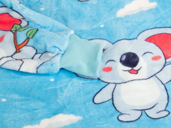 Vilttihuppari huppulla oversize XXL one size sininen polyesteri
