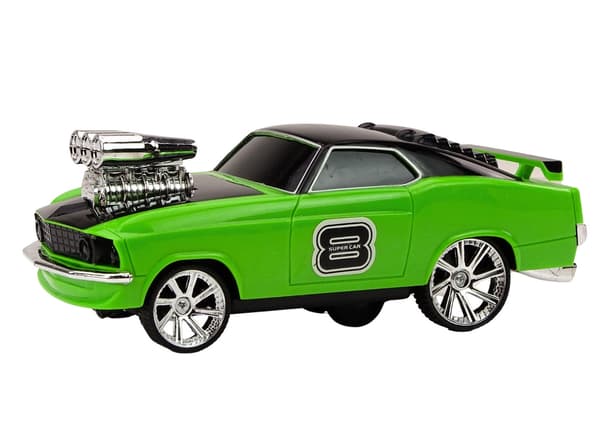 Radiostyret driftbil 1:18 360° drift 2,4 GHz med lys/lyd grøn