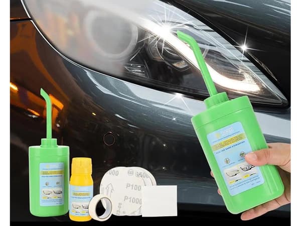 Strålkastarrenoveringskit med nano-coating 80 ml och sandpapper 1500