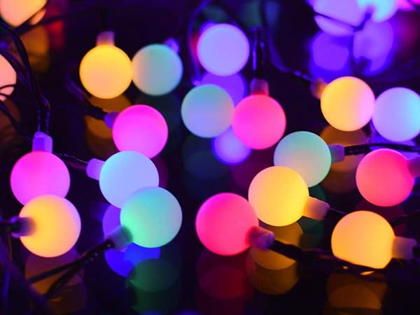Aurinkokäyttöinen valosarja 20 LED moniväri 4,5 m 8 tilaa