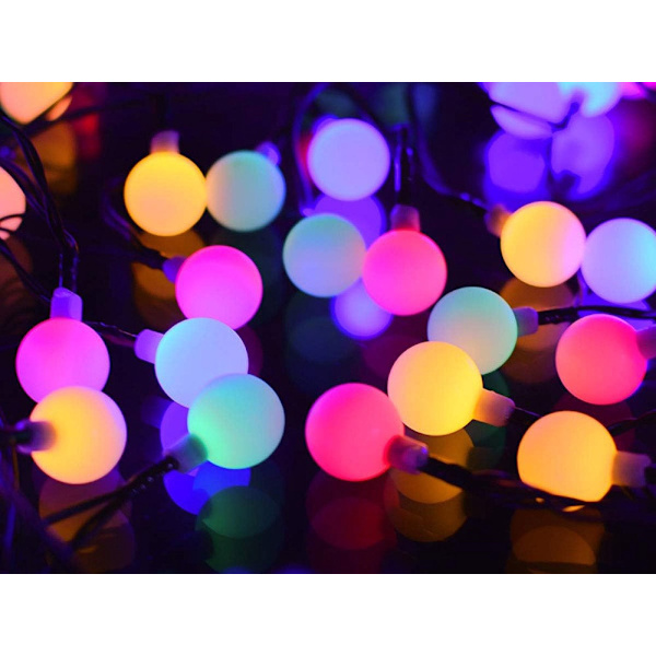 Solcellsdriven ljusslinga 20 LED multicolor 4,5 m 8 lägen
