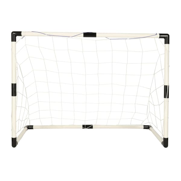 Fodboldmål børn 2-pak sammenklappelige 95x70 cm med 2 bolde & pumpe