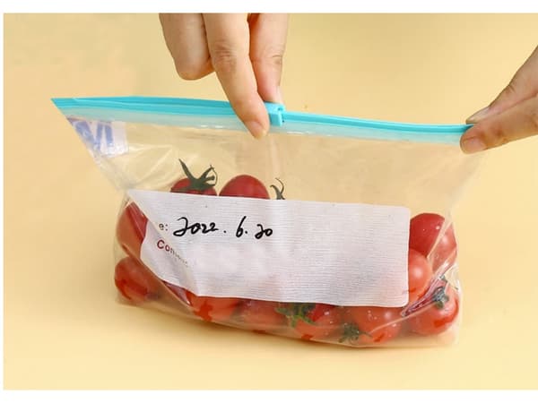 Ziplock-påsar för mat PE 15-pack 23x15 cm transparent/vit
