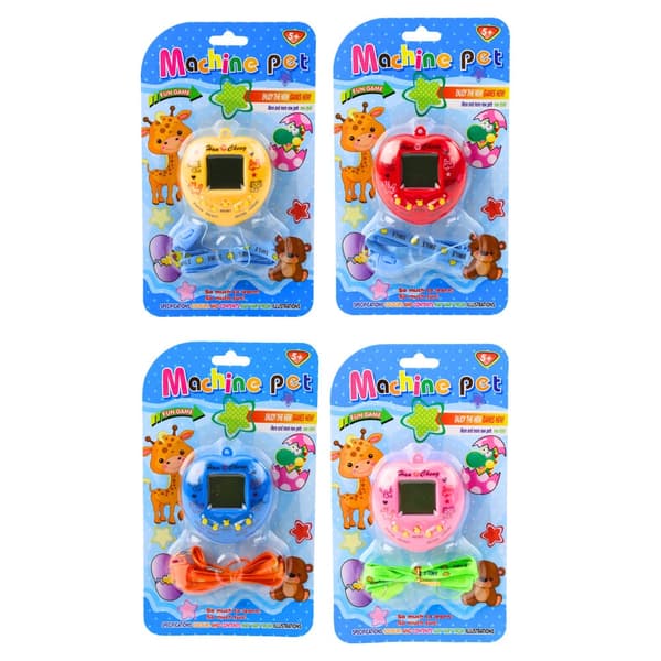 Tamagotchi elektronisk lommespil med virtuelt kæledyr, monokrom LCD, farvevalg
