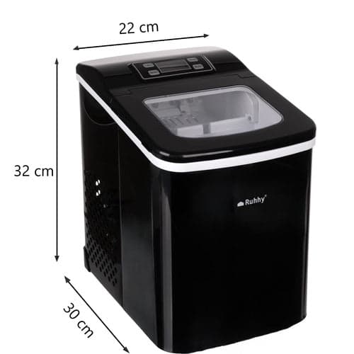 Ismaskine 12 kg/døgn 2 l 6 min LCD-timer selvrensning sort