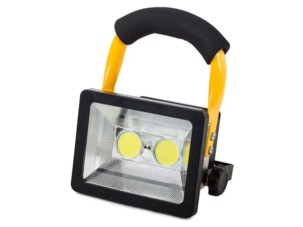 Genopladelig LED-strålkaster 30W COB 2400 lm IP65 kold hvid