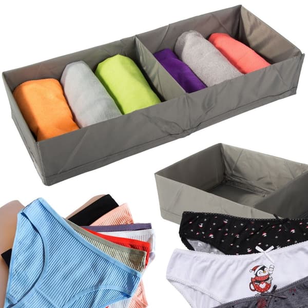 Skuffeorganisator 2 rum 51x20x10 cm polyester foldbar
