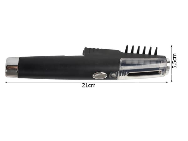 Elektrisk pelsbørste hund/kat 4 x AAA sort 21 x 5,5 cm