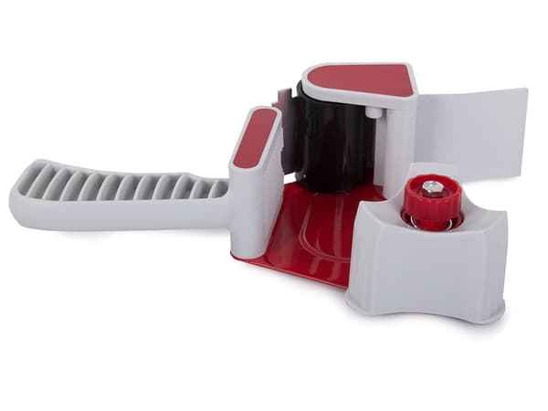 Tejpdispenser för packtejp max 50 mm med broms och justerbar spänning