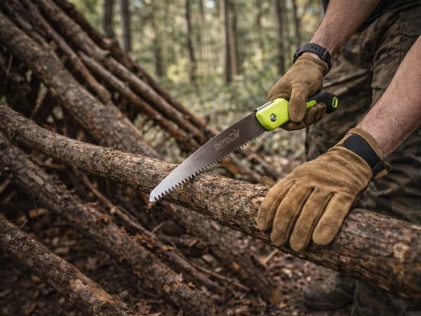 Sammenklappelig handsav 18 cm klinge, stål/plast, udfoldet længde 40 cm