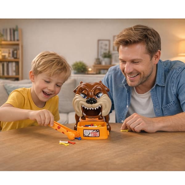 Sällskapsspel Vaken hund med ben, batteridrivet (3x AA, ej ingår)