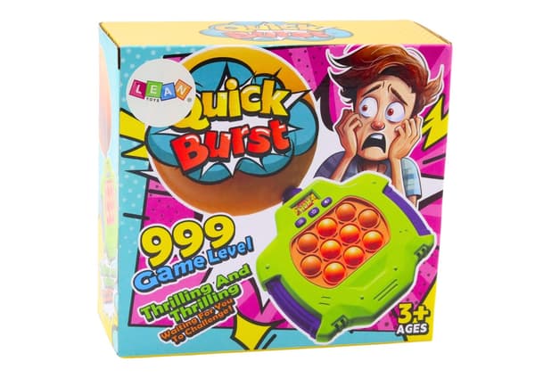 Pop-it spilkonsol med eksploderende balloner, 4 spiltilstande, 3+ år
