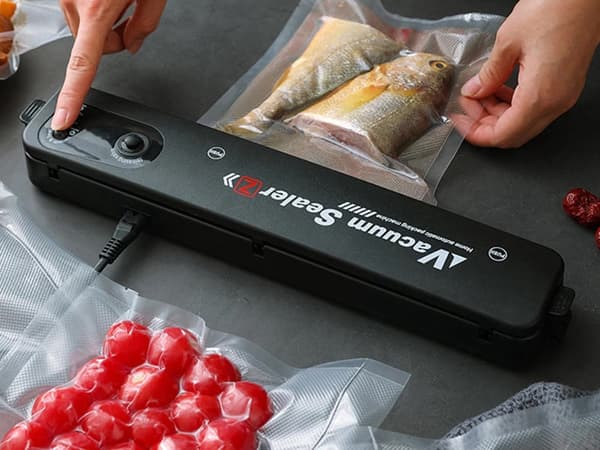 Vakuumpakker 90 W sort med 5 vakuumposer