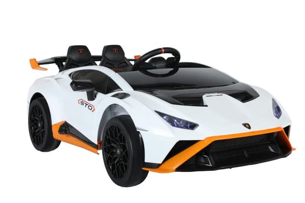 Sähköinen leikkiauto Lamborghini STO Drift valkoinen lapsille