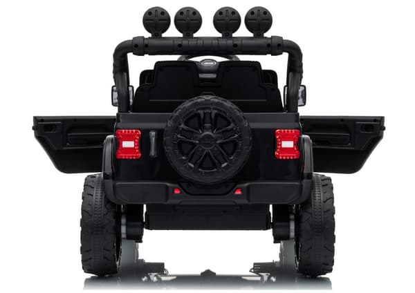 Batteridriven leksaksbil Jeep Rubicon 24V för barn svart