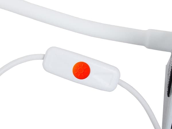 LED skrivbordslampa med klämma 24 LED USB vit/rosa maxhöjd 53 cm