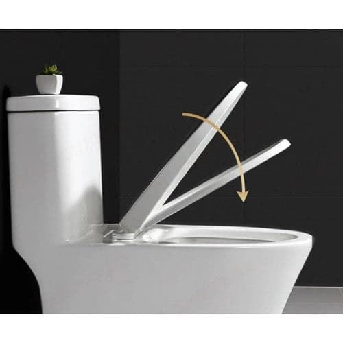 Toalettlock mjukstängande universell vit PP 44x37 cm 6-23 cm hålavstånd