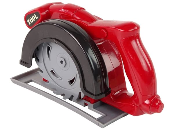 Leksakssåg DIY med batteripack röd, roterande skiva, 3+ år