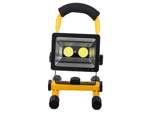 Genopladelig LED-strålkaster 30W COB 2400 lm IP65 kold hvid
