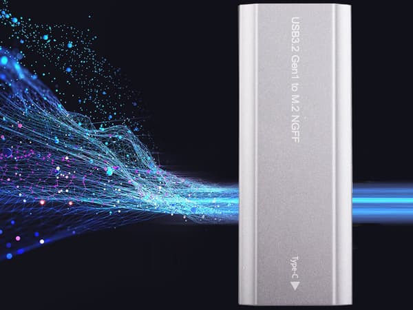 M.2 SATA NGFF SSD-adapterikotelo USB 3.1/USB-C 2230-2280 hopea