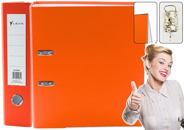 A4 pärm 75 mm rygg för 500 ark, orange