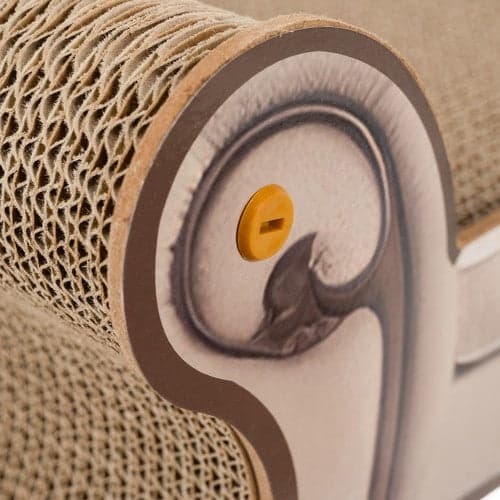 Kattsoffa klösbräda i wellpapp/MDF 60 cm, sittyta 41x28 cm