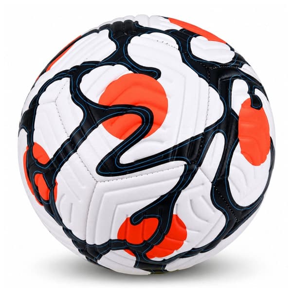 Träningsfotboll storlek 5 vit/orange/svart Ø22 cm