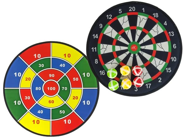 Velcro dartskive 36 cm sæt med bolde, pile og launcher