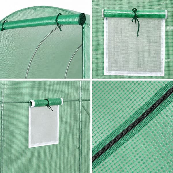 Växthustunnel polytunnel 30 m² 10x3x2 m UV12 PE 140 g/m²
