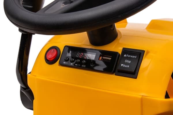 Batteridriven lektraktor med släp S617 gul för barn
