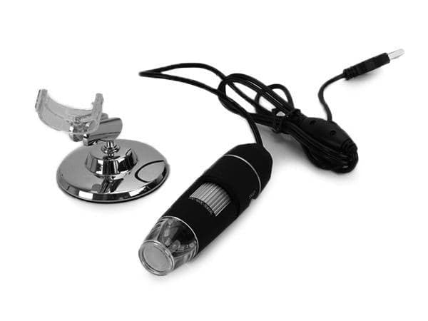 Digitalt USB-mikroskop 1000x med LED-belysning och stativ