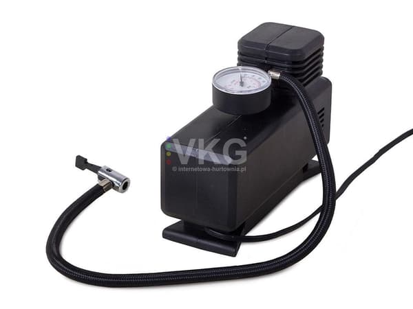 Luftkompressor 230V/12V 250 PSI med trykmåler og 3 mundstykker