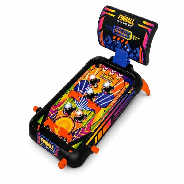 Elektronisk bordpinball til børn med LED, lyd & pointtæller 2–4 spillere