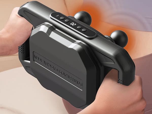 Hierontapistooli, ladattava USB-C, 20 tasoa, 4 päät, musta/valkoinen
