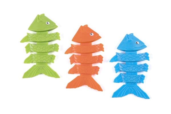 Dykleksaker fiskar 3-pack 11 cm för barn 3+ (latexfria)