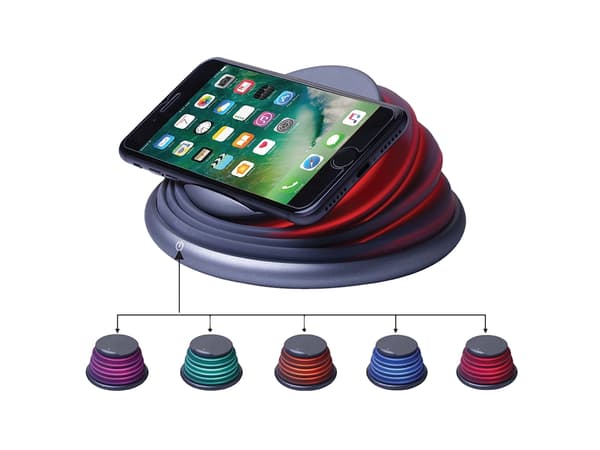 Trådløs Qi-oplader 10W foldbar USB-C hvid/grå (tilfældig farve)