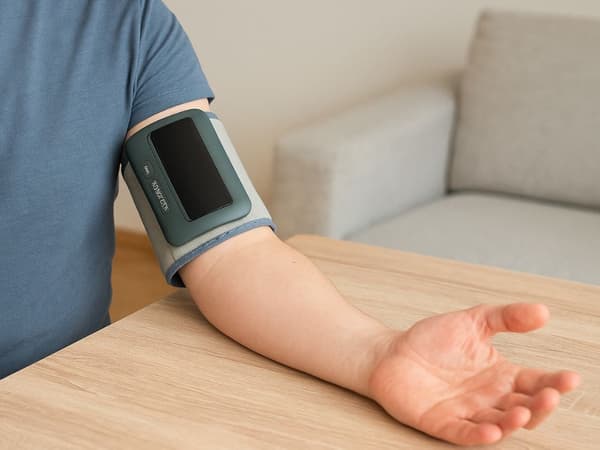 Automatisk blodtryksmåler overarm med pulsmåling LCD manchet 22–32