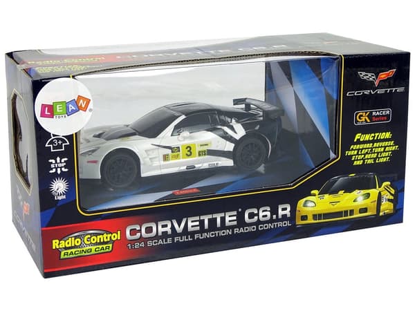 Radiostyrd bil Corvette C6.R 1:24 2,4 GHz vit 18 cm