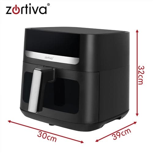 Luftfritös 8L 1800W LED-touch 8 program non-stick svart/silver