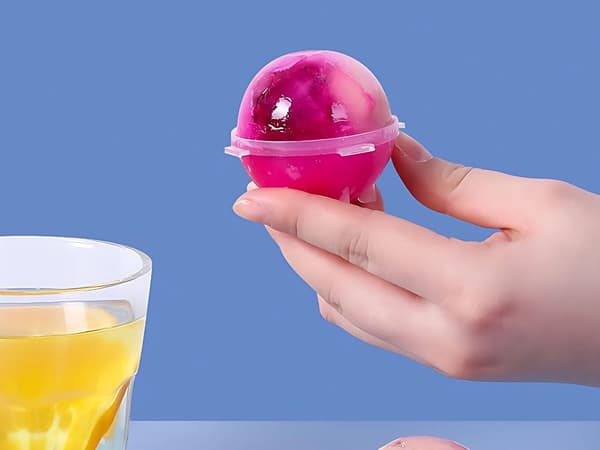Isform för isbollar 4 delar, plast, transparent, Ø5 cm