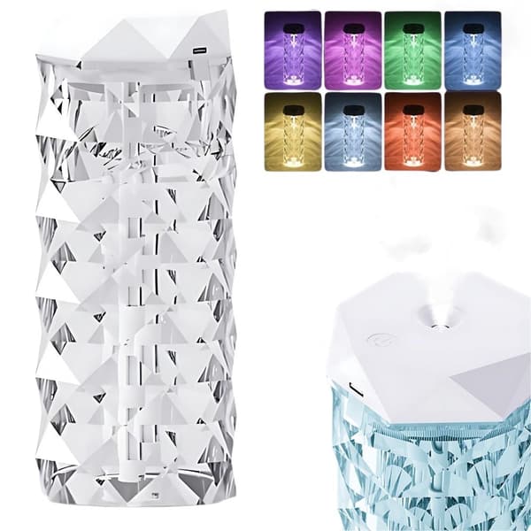 Ilmankostutin aromadiffuuserilla 1000 ml RGB valkoinen USB-C