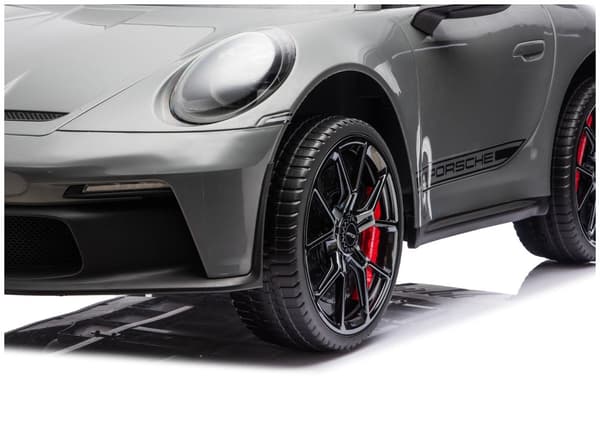 Akkukäyttöinen lasten sähköauto Porsche GT3 24V harmaa