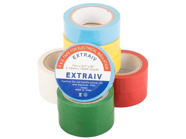 Isoleringstejp PVC 19 mm x 9 m självvulkaniserande blandade färger