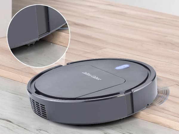 Robotdammsugare med moppfunktion 25 cm svart 90 min batteridrift