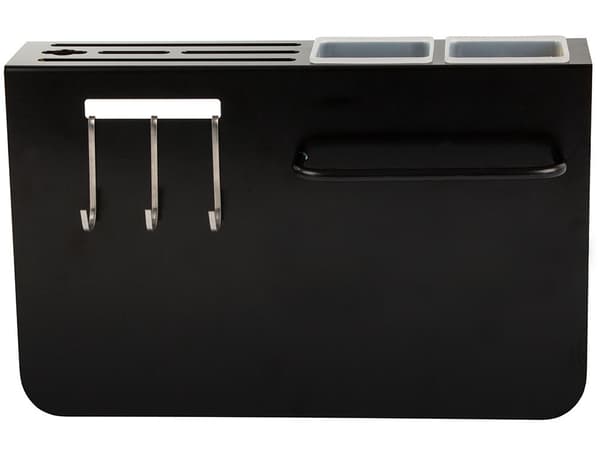 Väggmonterat knivställ i pulverlackerat stål svart 30x19 cm
